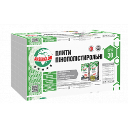 Пенопласт Anserglob EPS-30, 0,5*1м (30 мм)