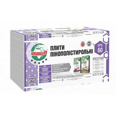 Anserglob EPS-60 - Пінопласт, 0,5*1м (50 мм)