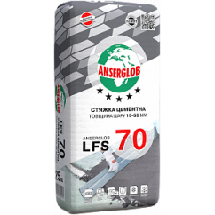 Anserglob LFS-70, стяжка цементная, 10-60 мм, 25 кг