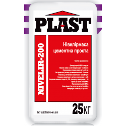 Plast Nivelir-200, стяжка цементная усиленная (3-15 мм), 25 кг