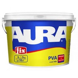 Клей ПВА AURA FIX універсальний, 5 кг