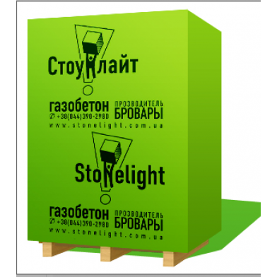 Газоблок U-блок Stonelight, 200*250*500 мм - 