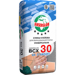 Клей для плитки, Anserglob BCX-30, 25 кг