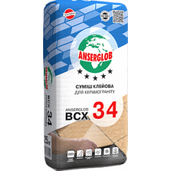 Клей для керамограніту, Anserglob BCX-34, 25 кг