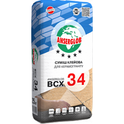 Клей для керамограніту, Anserglob BCX-34, 25 кг