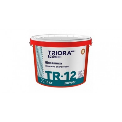 Шпатлевка влагостойкая TR-12 power TRIORA prof, 16 кг