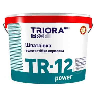 Шпатлівка вологостійка TR-12 power TRIORA prof, 5 кг