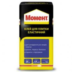 Клей Момент эластичный для плитки, 25 кг