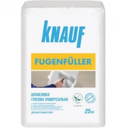 Knauf Фугенфюллер, гипсовая шпаклевка для ГКЛ (1-5мм) 25 кг