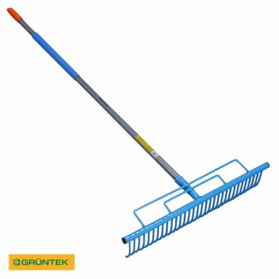 Граблі газонні GRUNTEK RR-600/180S, 32 зубці, сталева ручка 180 см