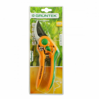 Секатор GRUNTEK Flamingo плоскостной, до 21 мм, 205 мм, 2 позиции - 