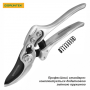 Секатор GRUNTEK Silber-Schnitt плоскостной, до 25 мм, 230 мм, алюминий