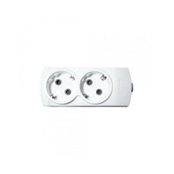 Колодка 2 гнізда із заземленням Sokol