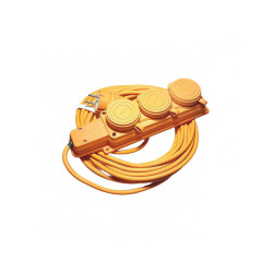 Удлинитель 3 гнезда без заземления ПВС 2х1,5 10 м оранжевый Sokol