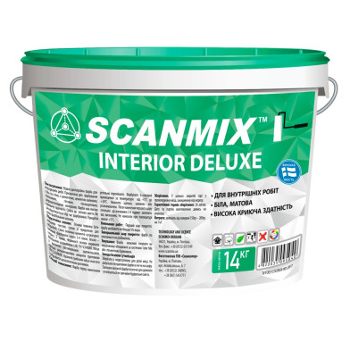 Фарба інтер'єрна латексна Scanmix Interior Deluxe, 14 кг