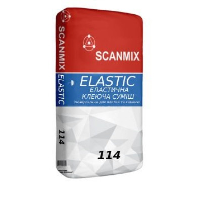 Клей для плитки Scanmix 114 Elastik еластичний, 25 кг