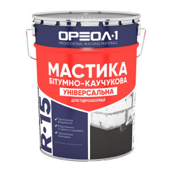 Мастика битумно-каучуковая Ореол Универсальная, 20 кг Мастика битумно-каучуковая Ореол Универсальная, 20 кг