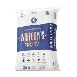 Штукатурка гіпсова машинна WHITE GYPS PRO 7.5, 25 кг