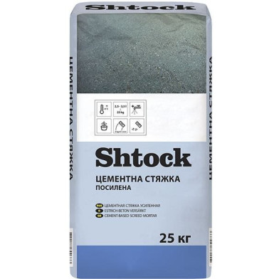 Шток, стяжка цементна посилена, 10-60 мм, 25 кг