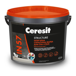 Структурная краска Ceresit IN 57 Structure, база A, 10 л