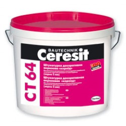 Штукатурка Ceresit CT-64 Короед база, зерно 1,5-2,0 мм,  25 кг