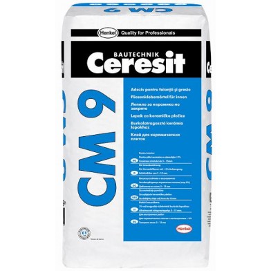 Клей Ceresit СМ-9 для керамічної плитки, 25 кг